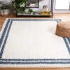 Calico Shag CLC100A Ivory / Blue -The Rug District Shop CLC100A 5 ROOM
