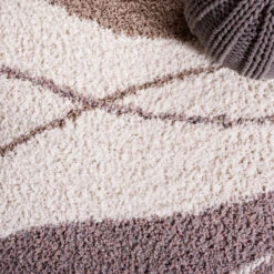 Calico Shag CLC108E Taupe / Blue -The Rug District Shop CLC108E 5 DETAIL4 362dd499 994a 4506 9b64 1b16622c86e4