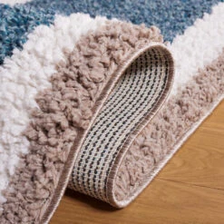 Calico Shag CLC114A Ivory / Blue 9 Calico Shag CLC114A Ivory / Blue -The Rug District Shop CLC114A 5 DETAIL3