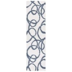 Calico Shag CLC118A Ivory / Blue -The Rug District Shop CLC118A 28