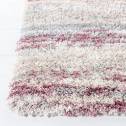 Fontana Shag FNT842B Ivory / Pink 7 Fontana Shag FNT842B Ivory / Pink -The Rug District Shop FNT842B 5 DETAIL