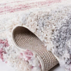 Fontana Shag FNT842B Ivory / Pink 8 Fontana Shag FNT842B Ivory / Pink -The Rug District Shop FNT842B 5 DETAIL3