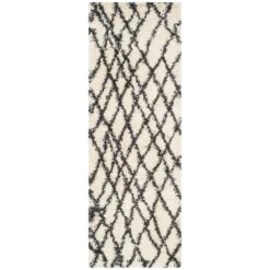 Belize Shag SGB484B Ivory / Charcoal