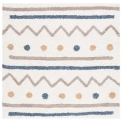 Calico Shag CLC106A Ivory / Taupe -The Rug District Shop clc106a 7sq
