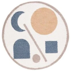 Calico Shag CLC114A Ivory / Blue 11 Calico Shag CLC114A Ivory / Blue -The Rug District Shop clc114a 7r