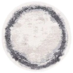 Fontana Shag FNT829A Ivory / Grey -The Rug District Shop fnt829a 7r